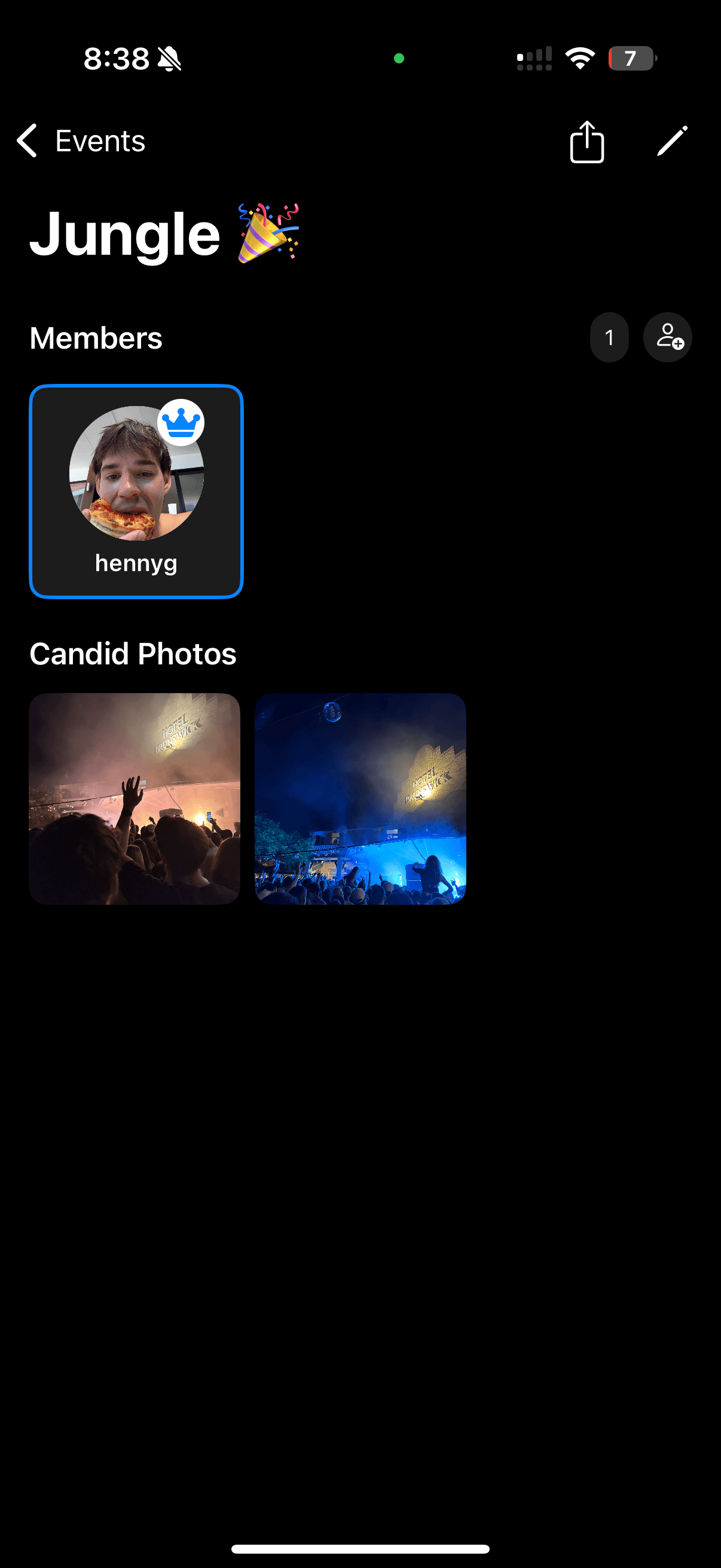 Candid photo sharing